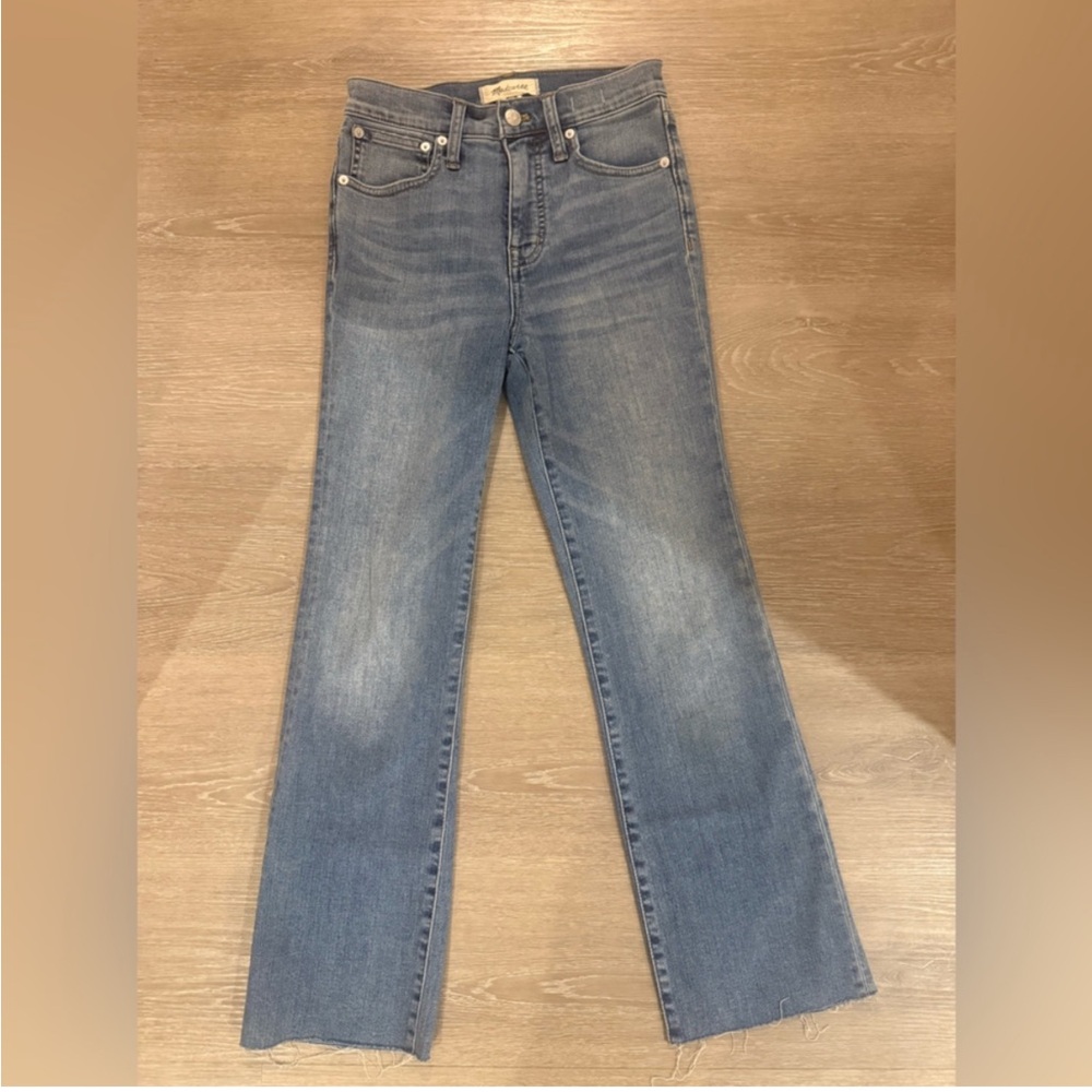 Madewell Cali Demi-Boot Jeans Size 24 High-Rise Stretch Bootcut